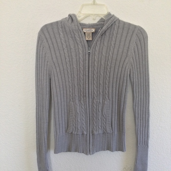 American Eagle Zip Up Grey Sweater - Picture 3 of 3